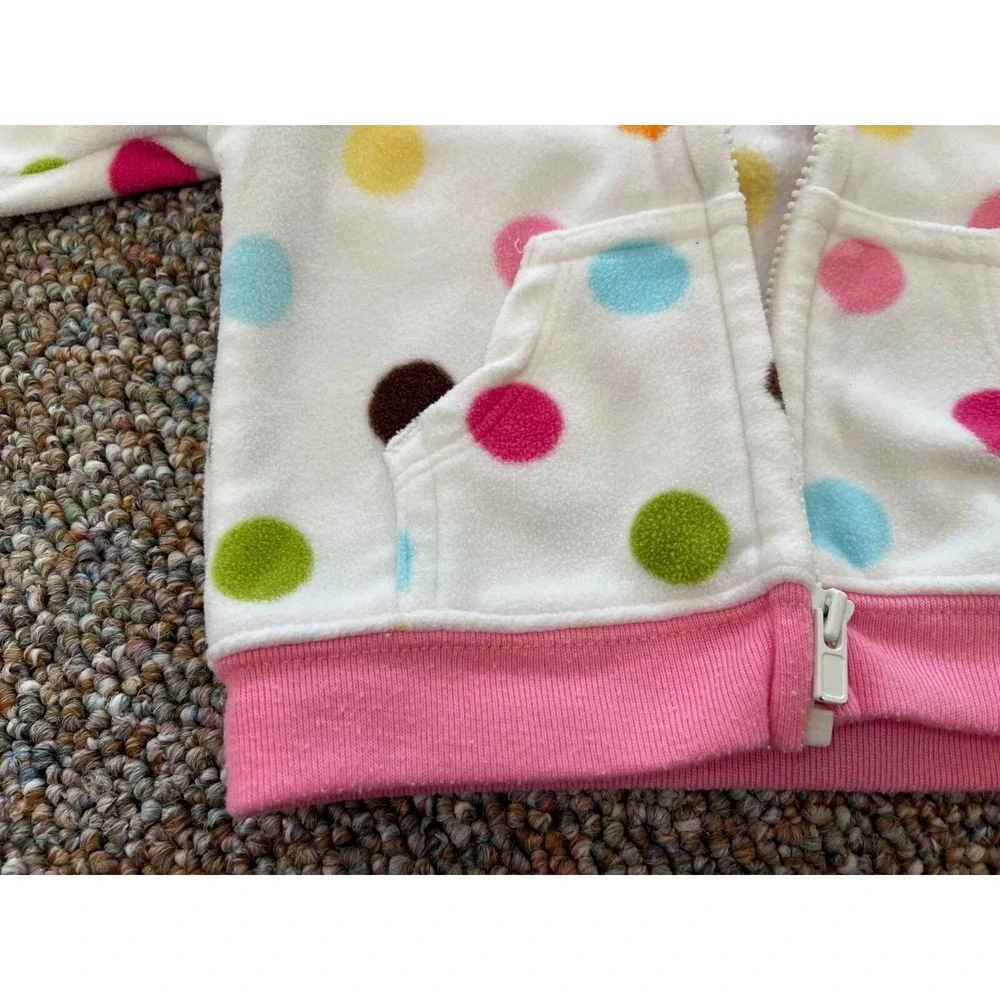 Carter's Soft Spotted Hooded Zip Up Sweater 3M